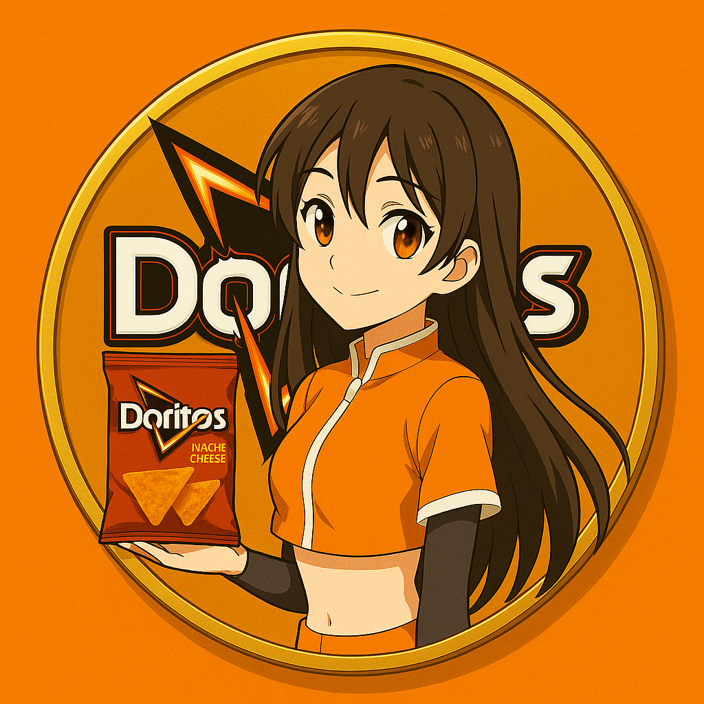 Original Doritos-Chan anime mascot coin artwork